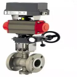 Grey Trunnion Ball Valve, Size 12, Connector Type Flanged End
