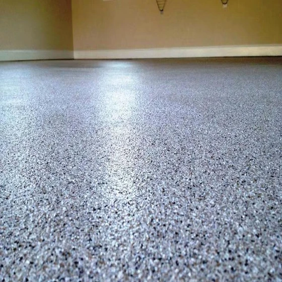 Solid Epoxy Floor — Multicolor glossy low maintain