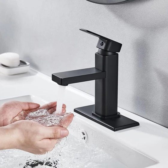 Black Faucet Basin — Size 12 5X8 5X6 5 cm steel material