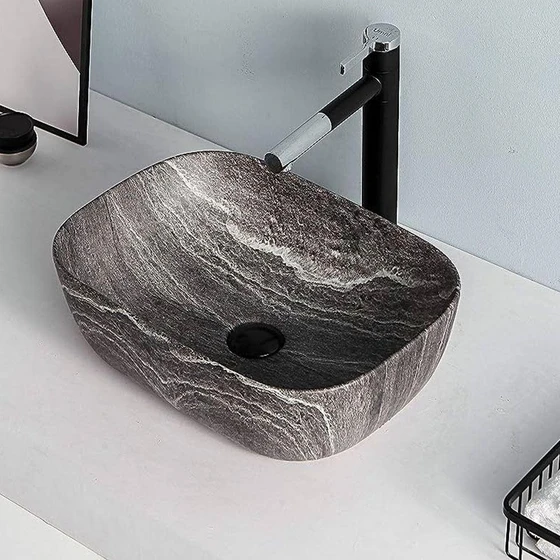 Sanitary Modern Basin — White Colour Oval Shape
