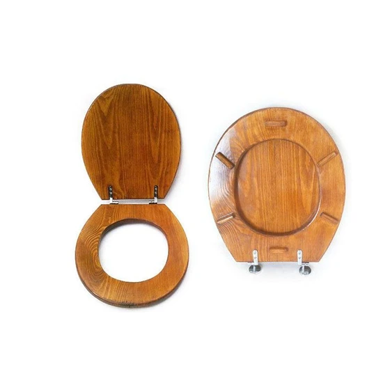 Wooden Toilet Seats — Stylish Brown Color polished