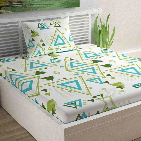 Geometric Cotton Bed Sheet — Sustainable feature