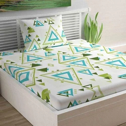 Geometric Cotton Bed Sheet