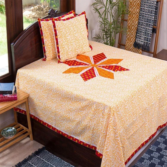 Patchwork Double Bedsheet — Rectangular shape