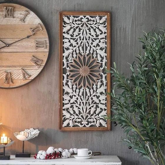 Wooden Wall Decor — Rectangular shape multicolor