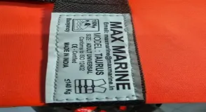 Solas Approved Life Jacket, Color Orange and White