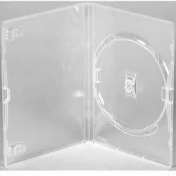 Blu-Ray Cases Cover 11mm Clear Single Disc with Outer Clear Sleeve Silver Logo, Size 73 x 51 x 13 Inches
