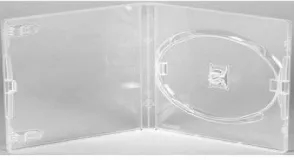 Blu-Ray Cases Cover 11mm Clear Single Disc with Outer Clear Sleeve Silver Logo, Size 73 x 51 x 13 Inches