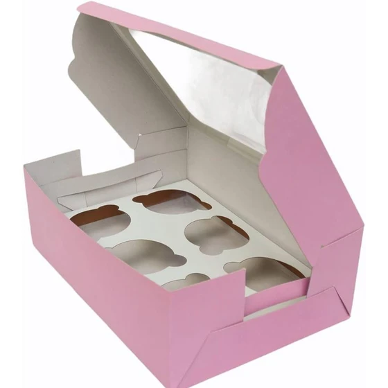 Cavity Cupcake Box — Paper material rectangular