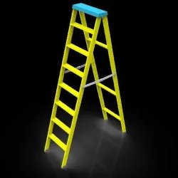Scaffold Ladder, Color Silver