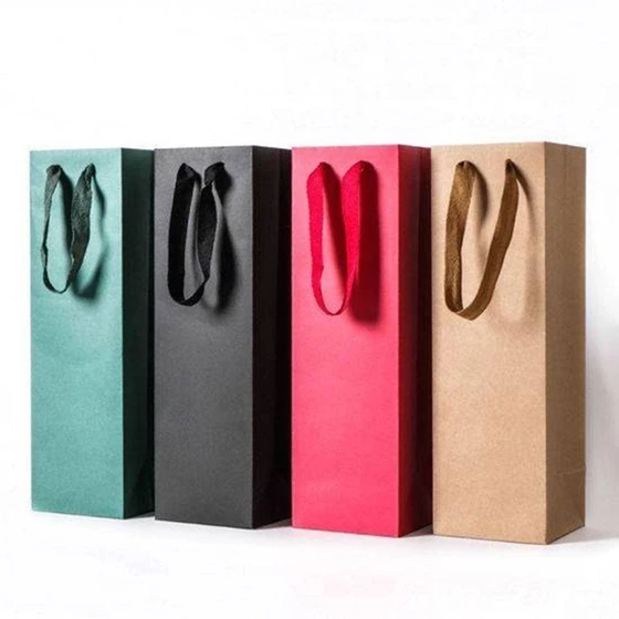 paper wine bag — 4 Kg Capacity matt material