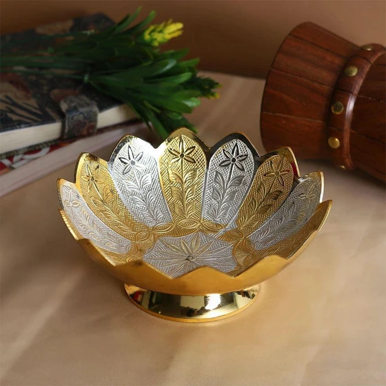 Decorative Brass Bowl — medium size brass color