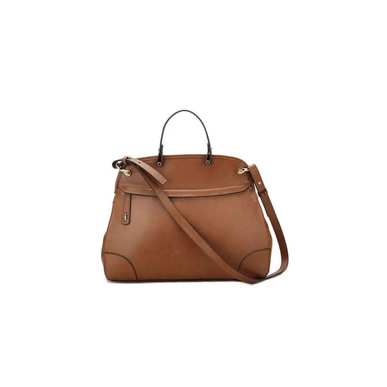 Ladies Leather Handbag — Microfiber Synthetic Material
