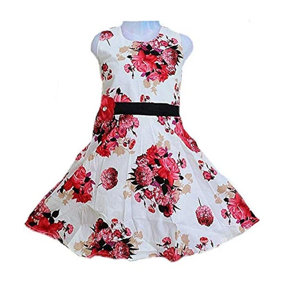 Cotton Girl Frocks — L M XL Sizes multicolor