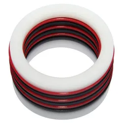 Chevron Packing Seal, Color White, Black