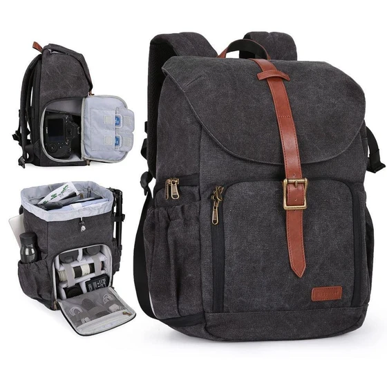 Backpack Camera Bag — Wipe with Dry cloth Solid