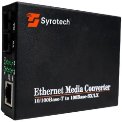 S SMSF GE Fiber Media Converter, Color Black