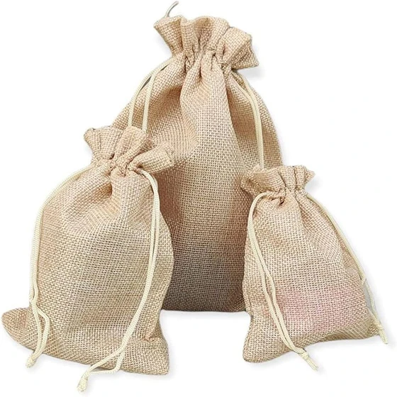 Jute Pouch Bag — Birthday Anniversary Gifting use