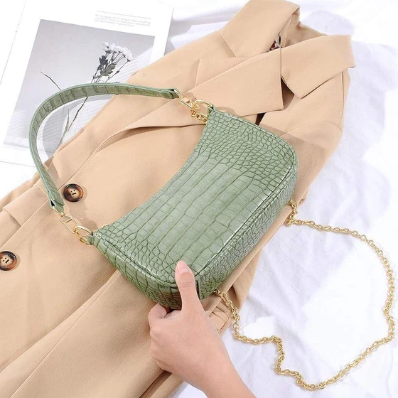 Zipper Closure Handbag — None Decoration Fashion