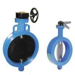 Low Wafer Butterfly Valve, Color Blue Base