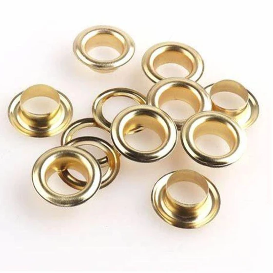 Golden Iron Eyelet — Round Shape Plating Surface
