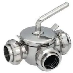 SS 316 Dairy Tee Electropolish Both Side, For Structure Pipe, Size 2, Valve Size 2 inch