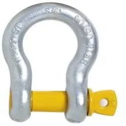 Screw Pin Bow Shackle, Load Capacity 1 ton