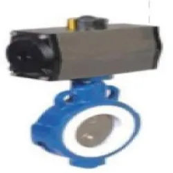 Actuator Operated Butterfly Valve, Working Temperature 90 Degree C