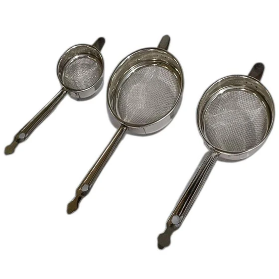 Stainles Silver Strainer — 38 20 7 5cm 200g weight
