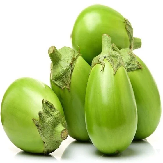 Natural Green Brinjal — light green color smooth