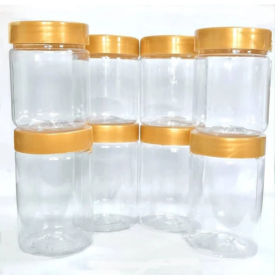 Plain Bottle Jar — Transparent color metal cap material