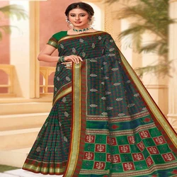 Short Sleeves Cotton Saree