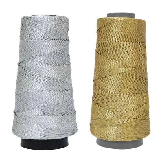 Metallic Zari Thread — Embroidery Knitting usage