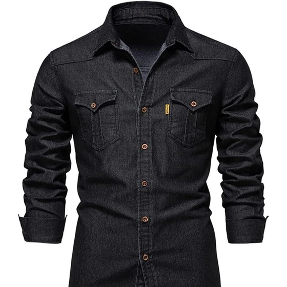 Long Sleeve Denim Shirt — Anti Wrinkle Breathable