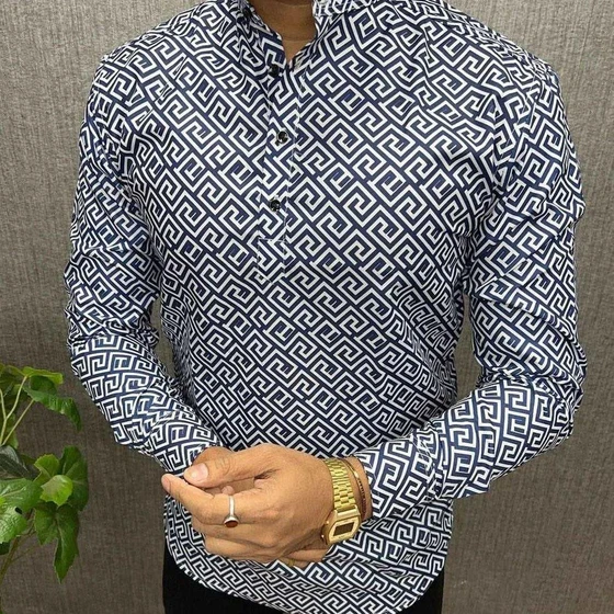 Printed Short Kurta — Printed pattern Half sleeves