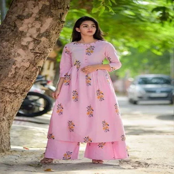 Ladies Kurtis Palazzo — Formal style floral print