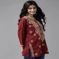 Embroidery Cotton Kurtis