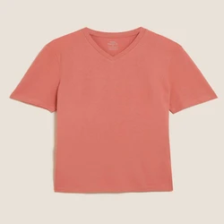 V neck Cotton T Shirt