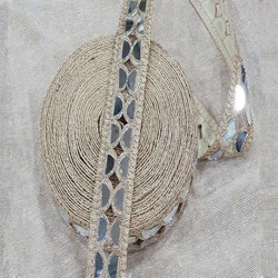 Mirror Work Lace Border