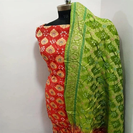 Gadwal Silk Dupatta — Hand Woven Motifs Featured