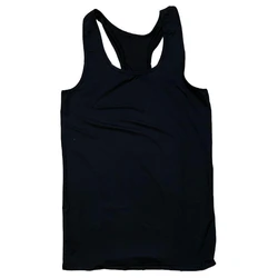 Mens Black Cotton Vest