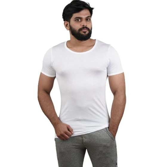 Mens Half Sleeves Vest — El Flashing Contrast Trim