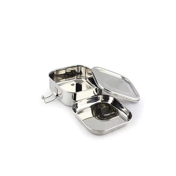 Steel Square Foodpack — Stainless steel 17 x 13 x 8 cm