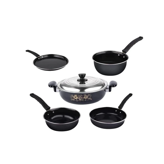 Black Nonstick Cookware — Colour painting outer coating