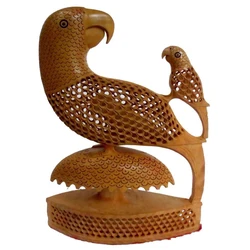 Wooden Undercut Parrot