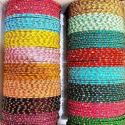 Stone Glass Bangles