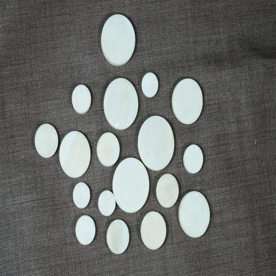 Button Bone Blanks — Beads decoration round shape