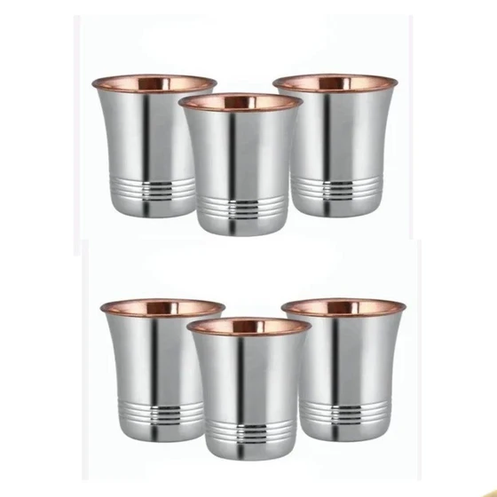 Copper Steel Glass — Silver glossy finishing