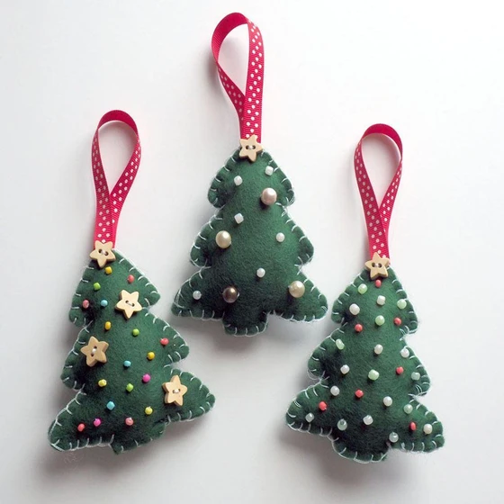 Felt Christmas Decoratives — Customize felt material