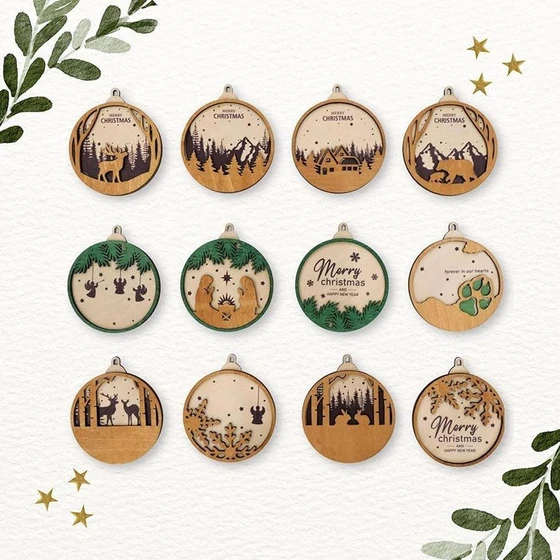 Wooden Christmas Decoration — Hanging type MDf material